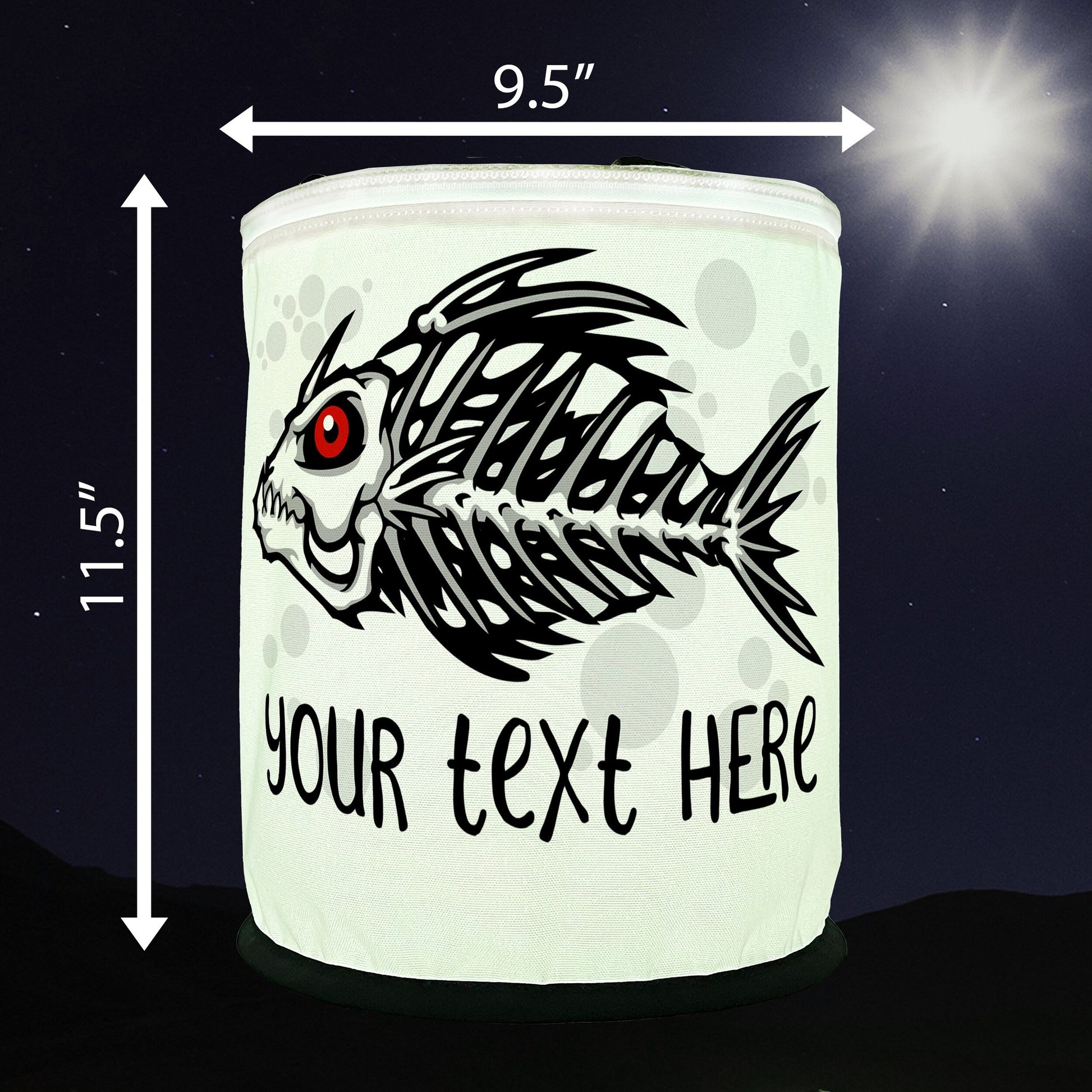 Fish Skeleton Color Changing LED Halloween Party Lantern