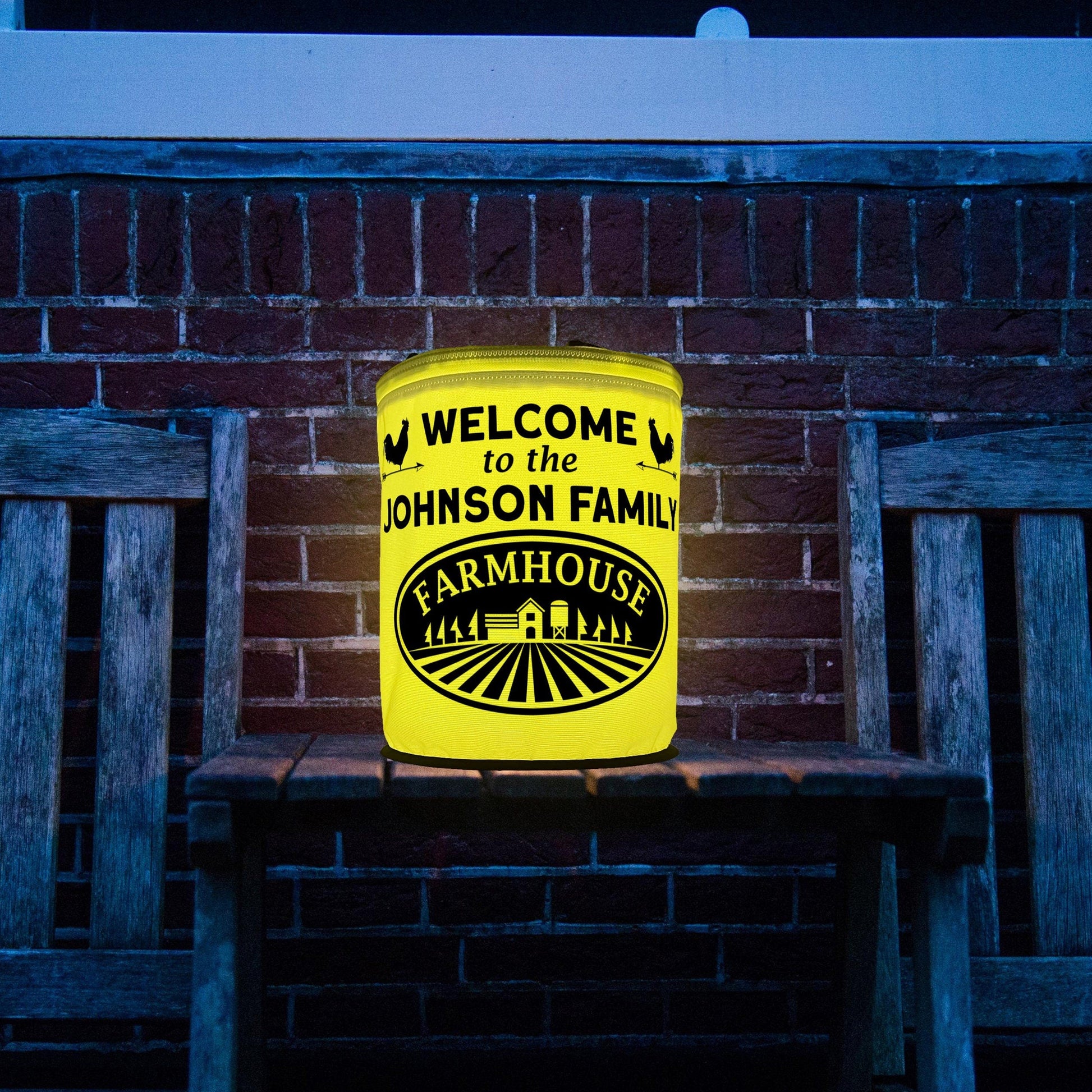 Welcome to the Family Farmhouse LED Lantern