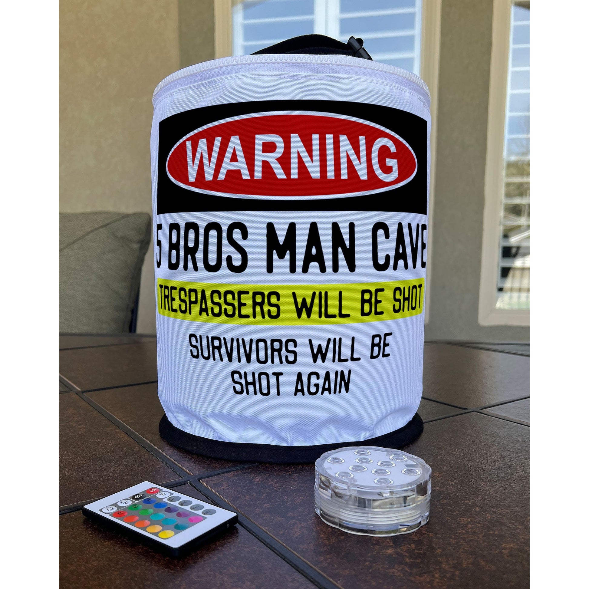 Warning Trespassers Will Be Shot - Man Cave LED Decoration