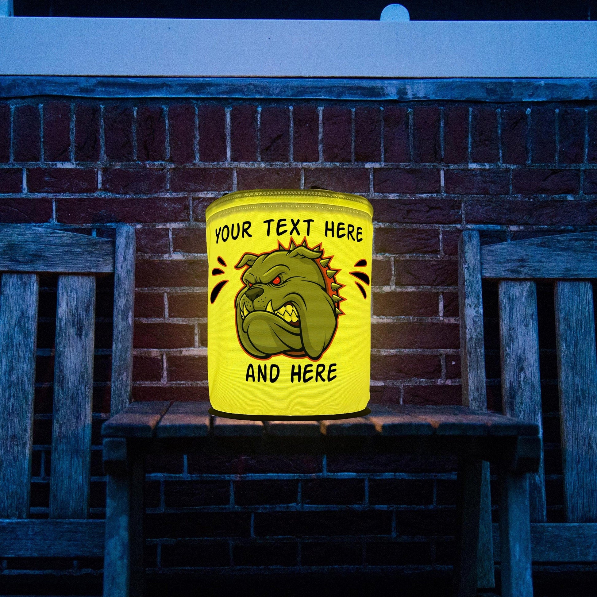 Customized Bull Dog Color Changing LED Lantern