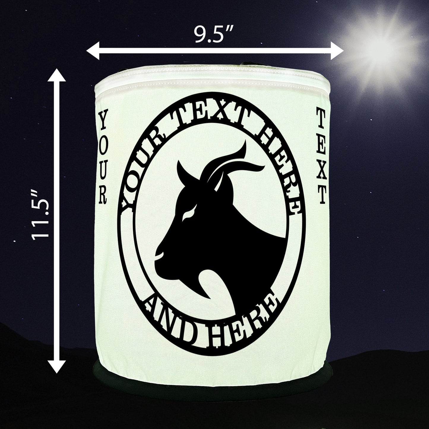 GOAT Silhouette Design Personalized Color Changing LED Lantern