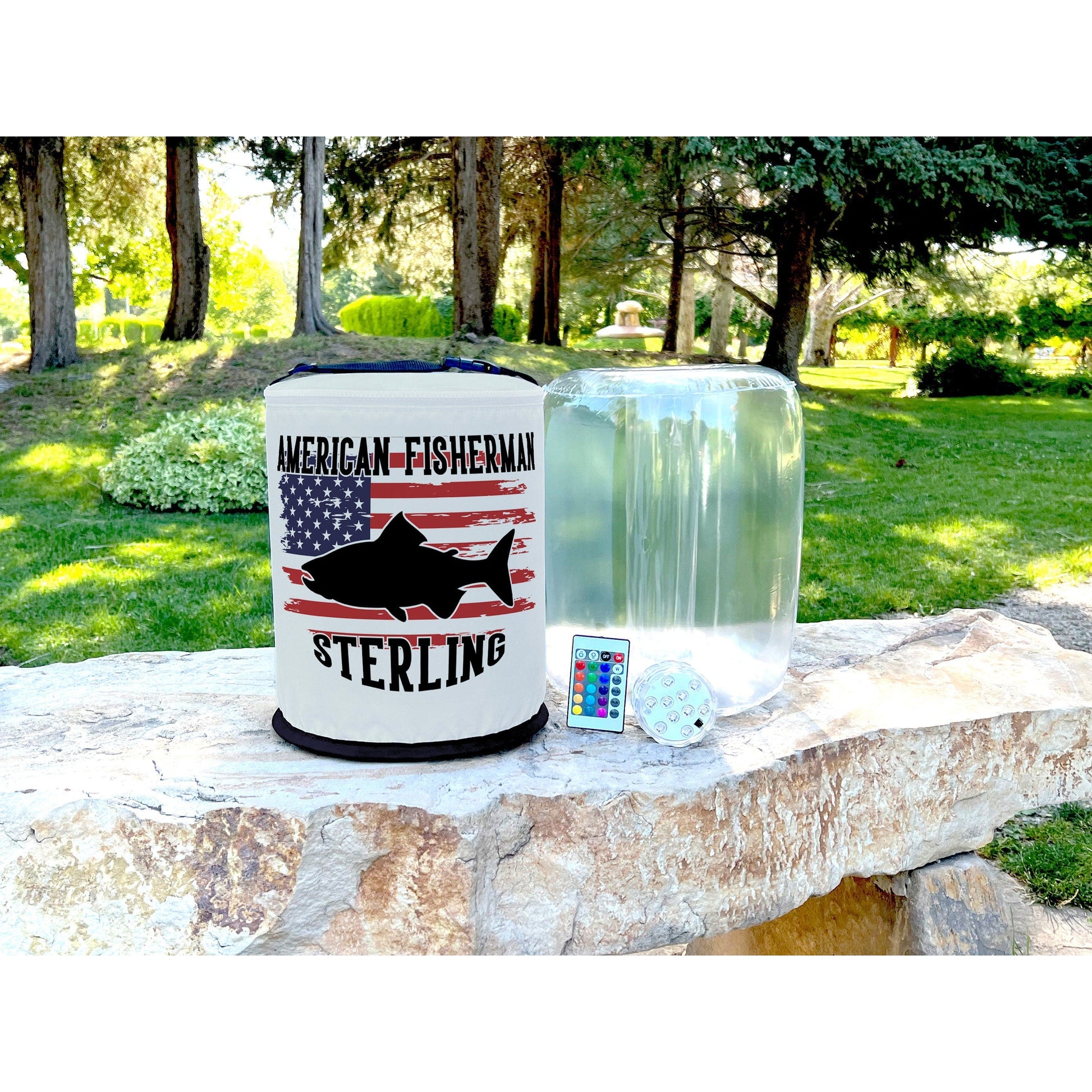 American Fisherman US Flag Color Changing LED Party Lantern