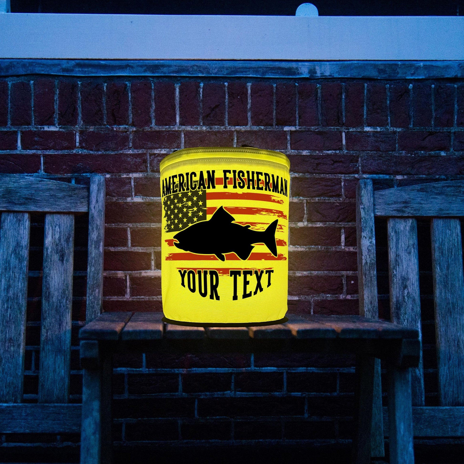 American Fisherman US Flag Color Changing LED Party Lantern