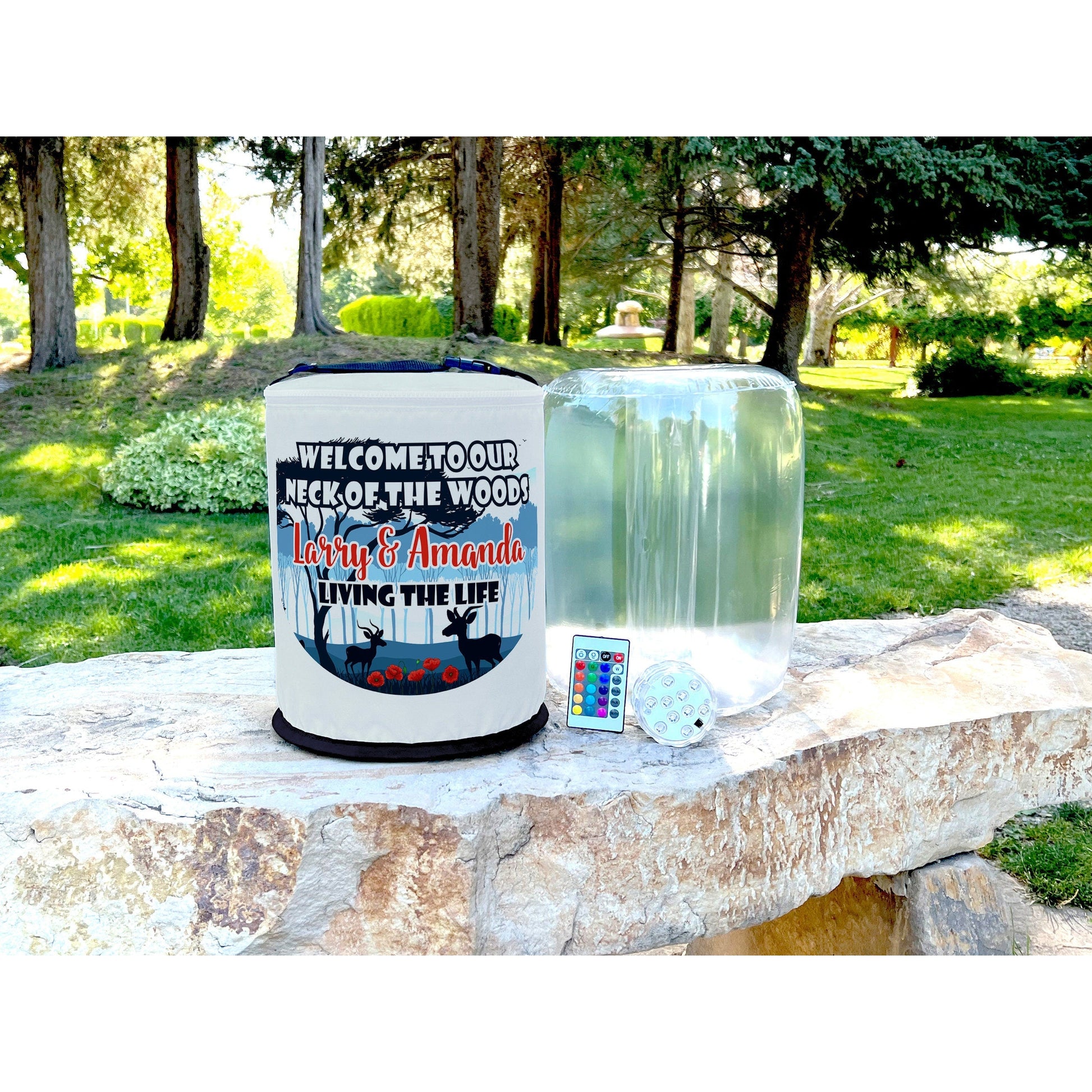 Welcome to Our Neck of the Woods LED Lantern