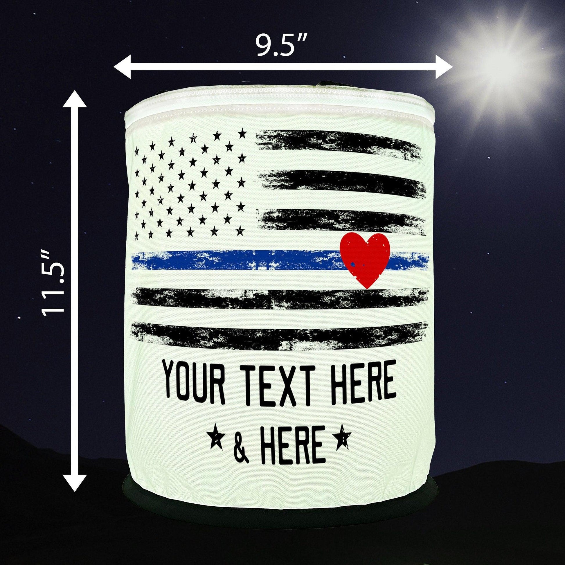 Thin Blue Line Police Officer - Indoor or Outdoor LED Party Decoration