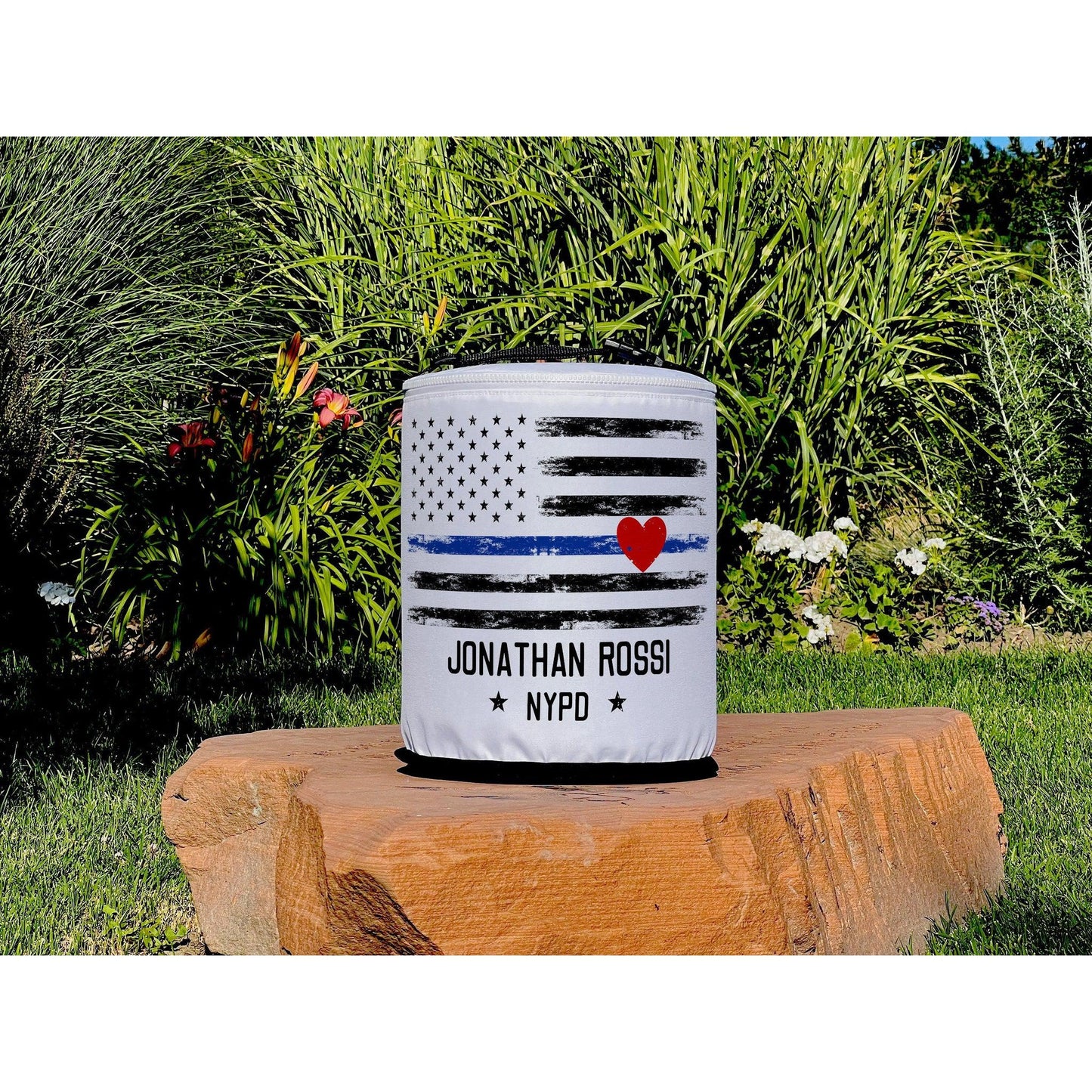 Thin Blue Line Police Officer - Indoor or Outdoor LED Party Decoration