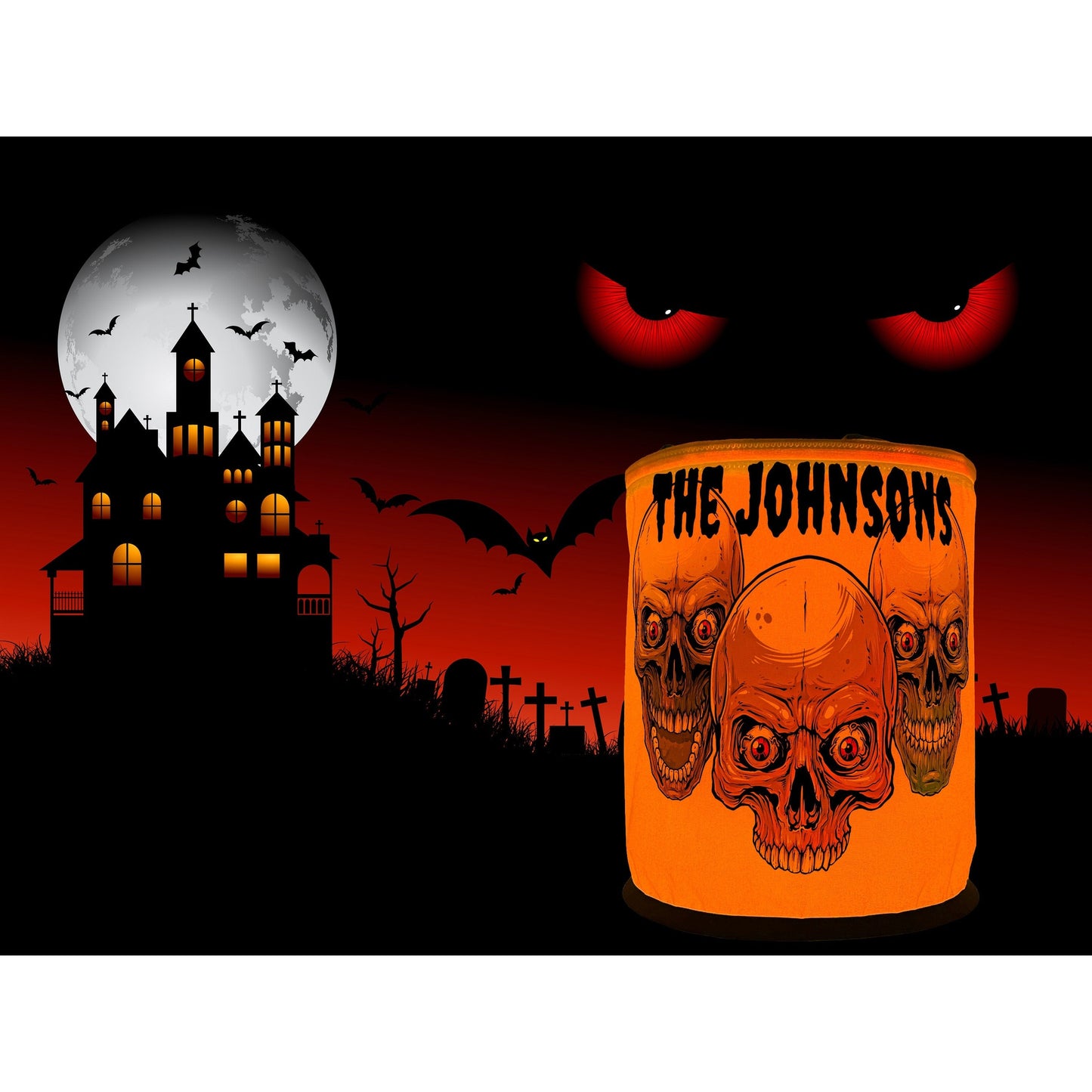 Three Skulls Color Changing LED Halloween Decoration