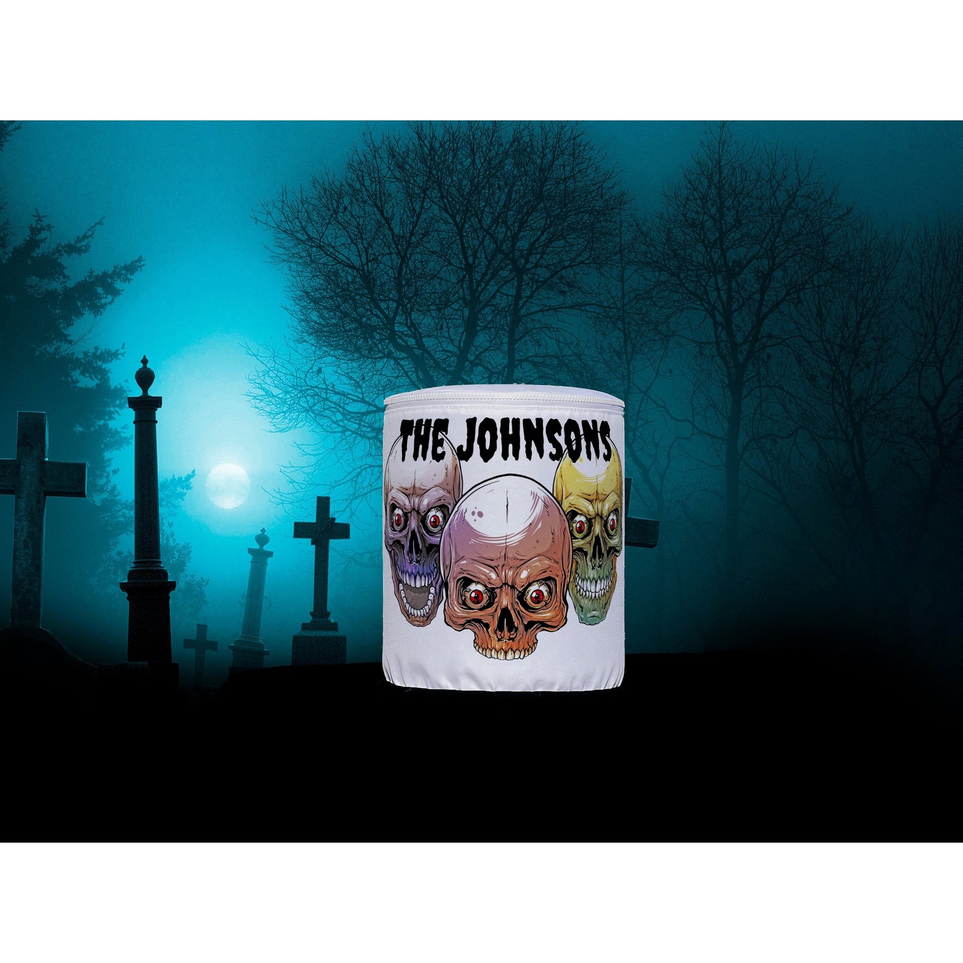 Three Skulls Color Changing LED Halloween Decoration