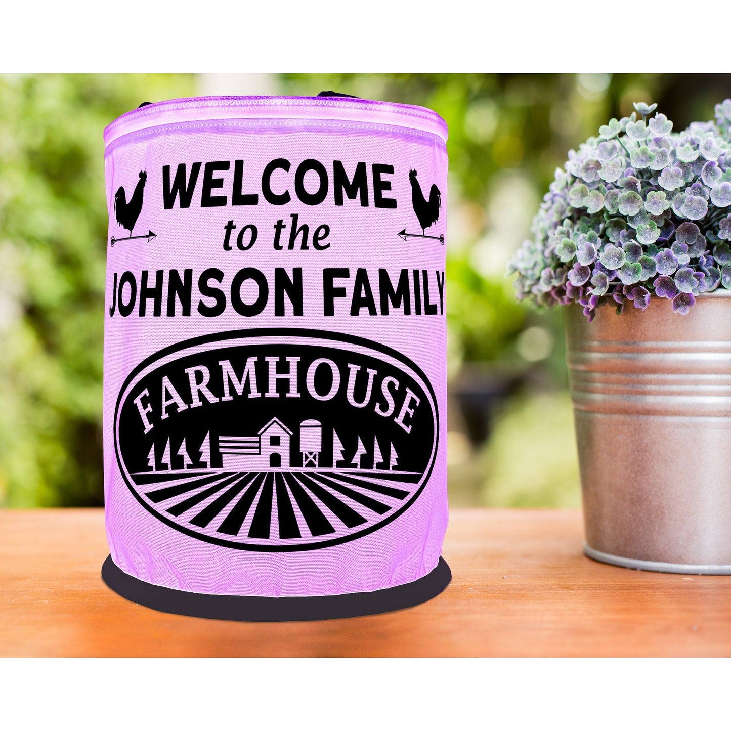 Welcome to the Family Farmhouse LED Lantern