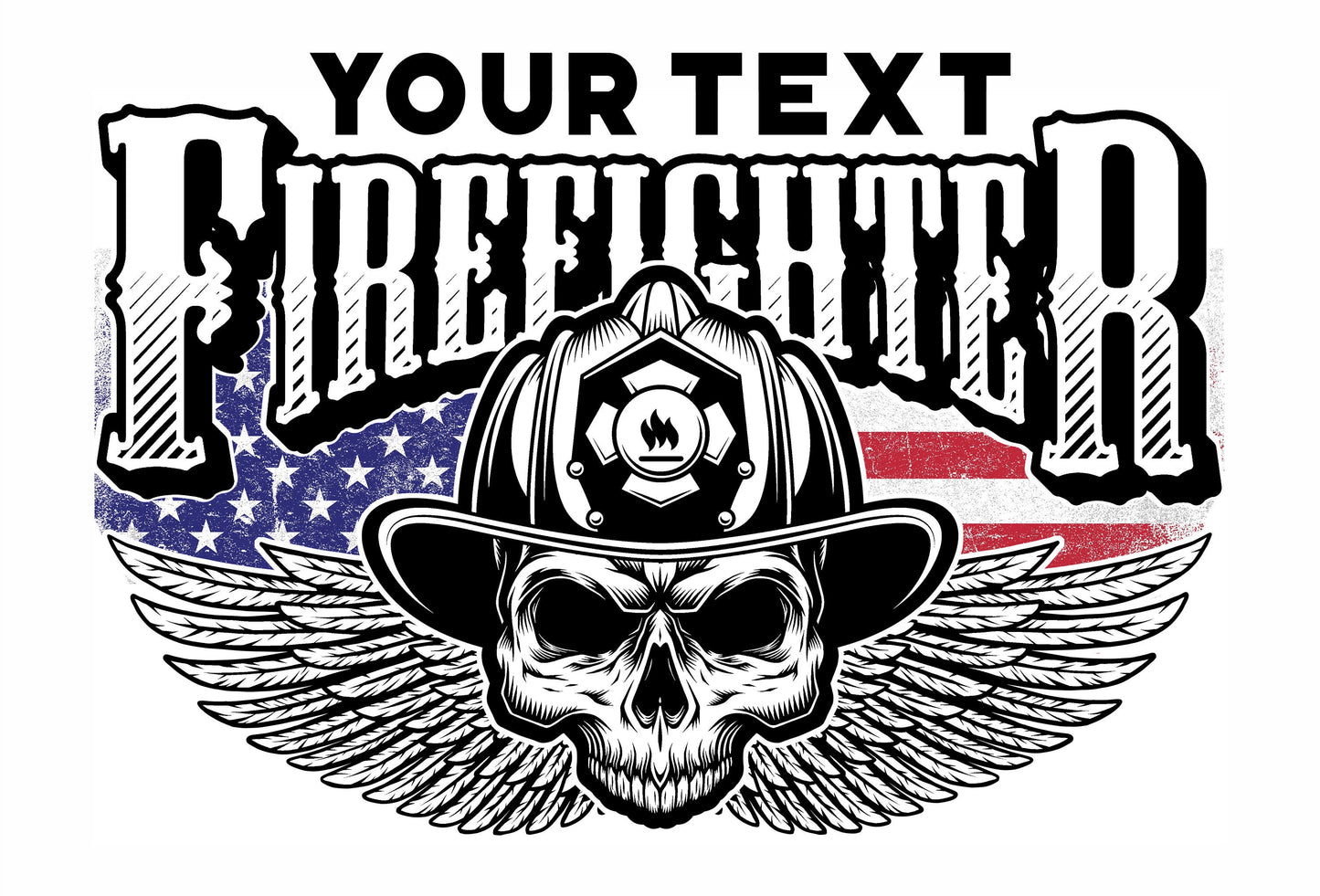 Winged Firefighter Skull Color Changing LED Lantern