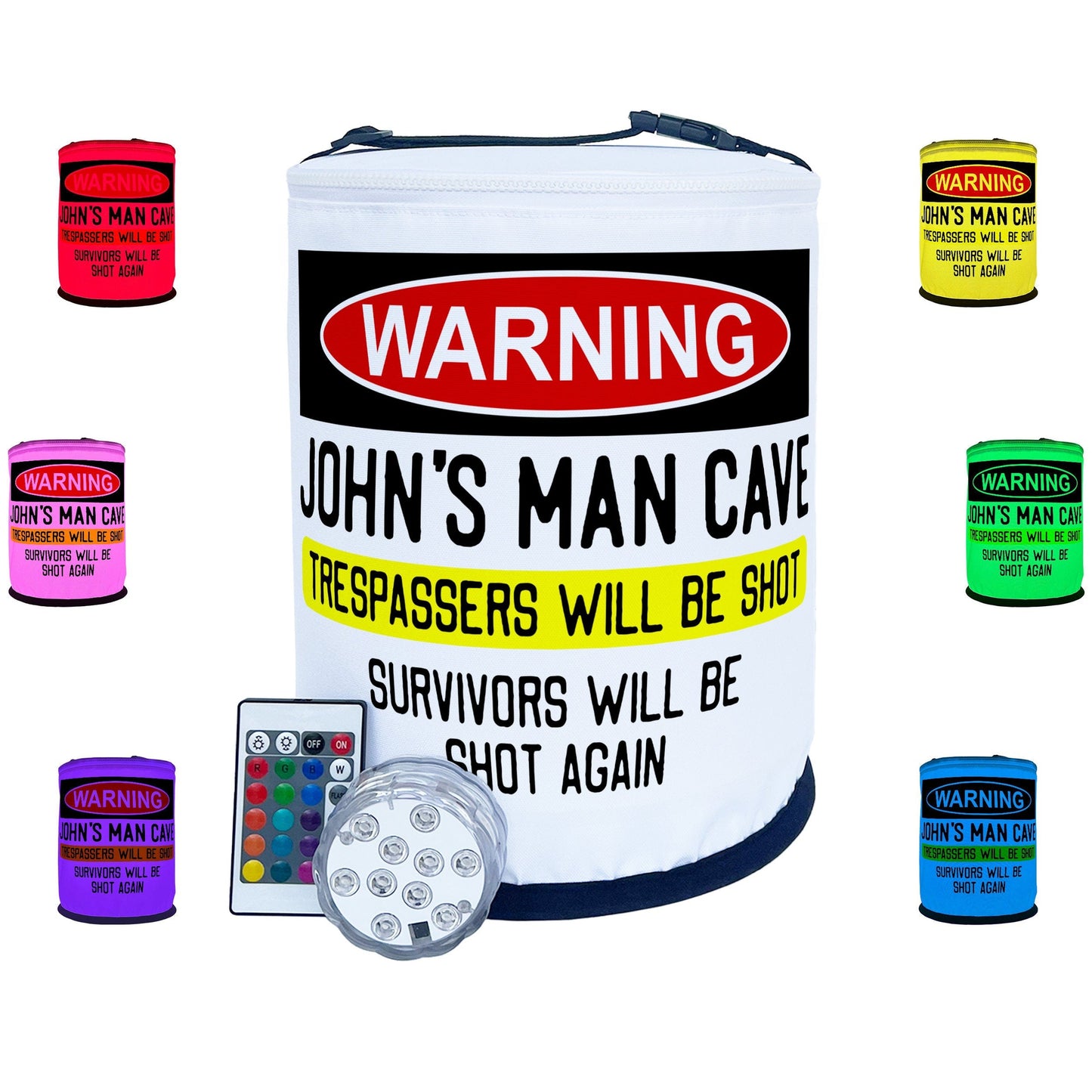 Warning Trespassers Will Be Shot - Man Cave LED Decoration