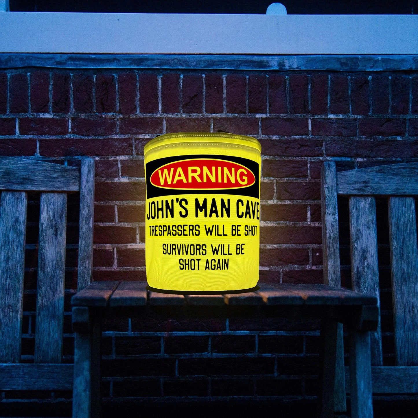 Warning Trespassers Will Be Shot - Man Cave LED Decoration