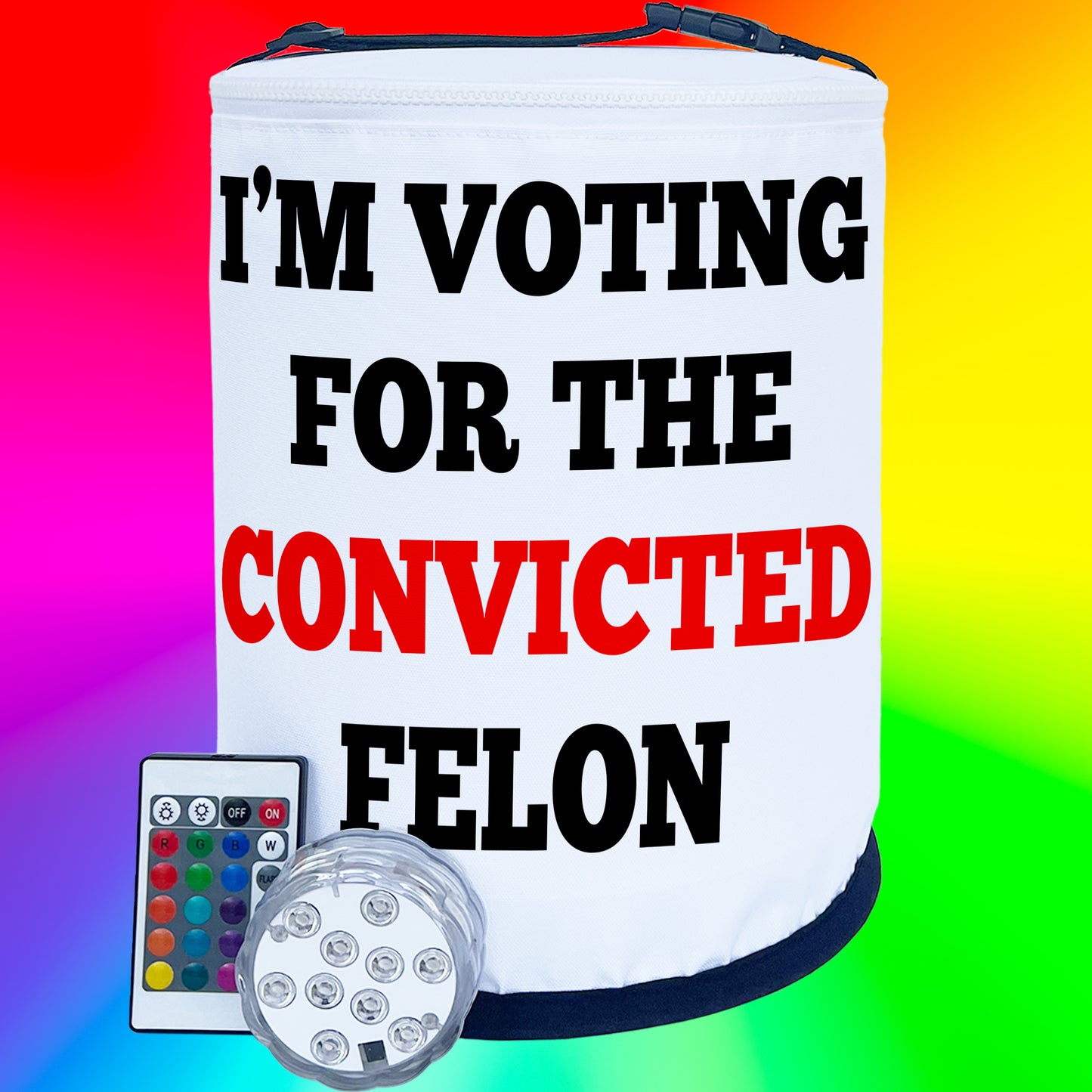 I'm Voting for the Convicted Felon LED Color Changing Party Light