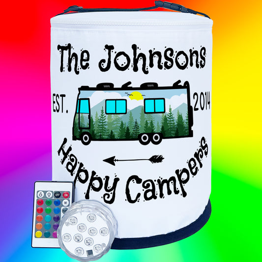 Happy Campers Personalized Color Changing LED Camping Lantern