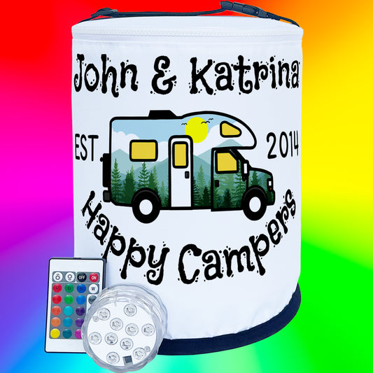 Happy Campers Personalized Color Changing LED Camping Lantern