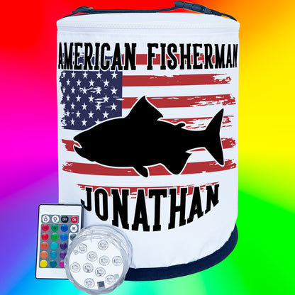 American Fisherman US Flag Color Changing LED Party Lantern