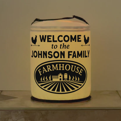 Welcome to the Family Farmhouse LED Lantern