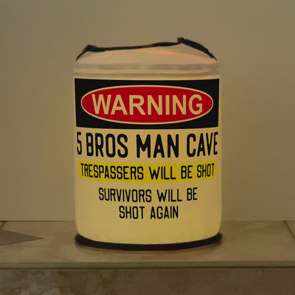 Warning Trespassers Will Be Shot - Man Cave LED Decoration