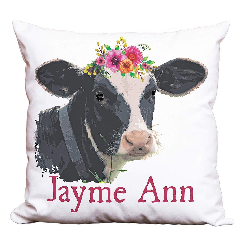 Holstein Cow Modern Farmhouse Personalized Decorative Pillow