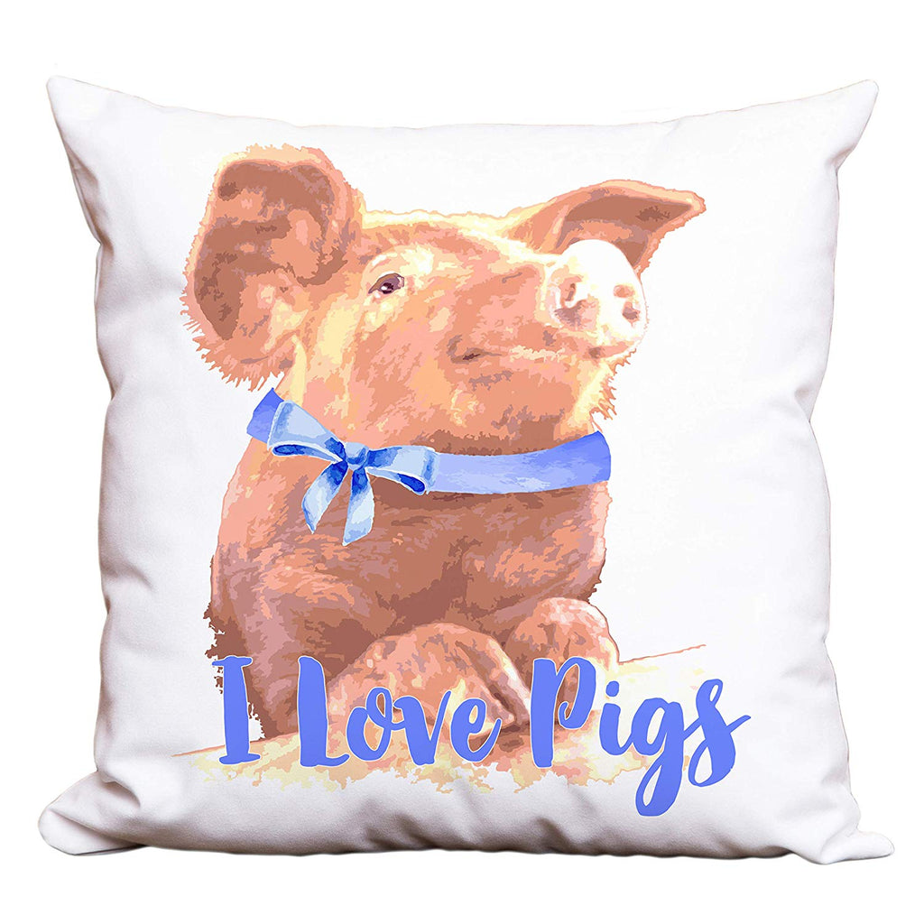 Pink Pig Modern Farmhouse Personalized Decorative Pillow