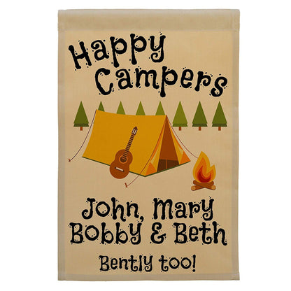 Happy Campers Personalized Camping Flag with Tent