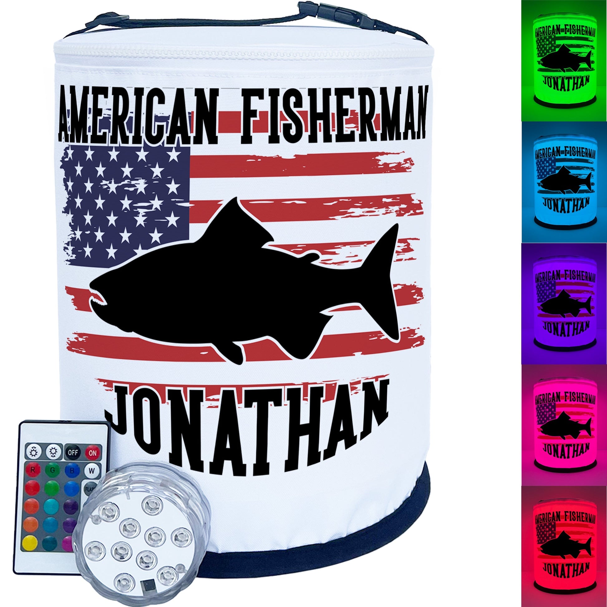 American Fisherman US Flag Color Changing LED Lantern