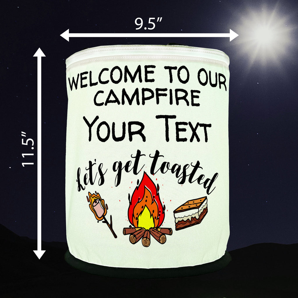 Welcome to Our Campfire, Let's Get Toasted LED Lantern
