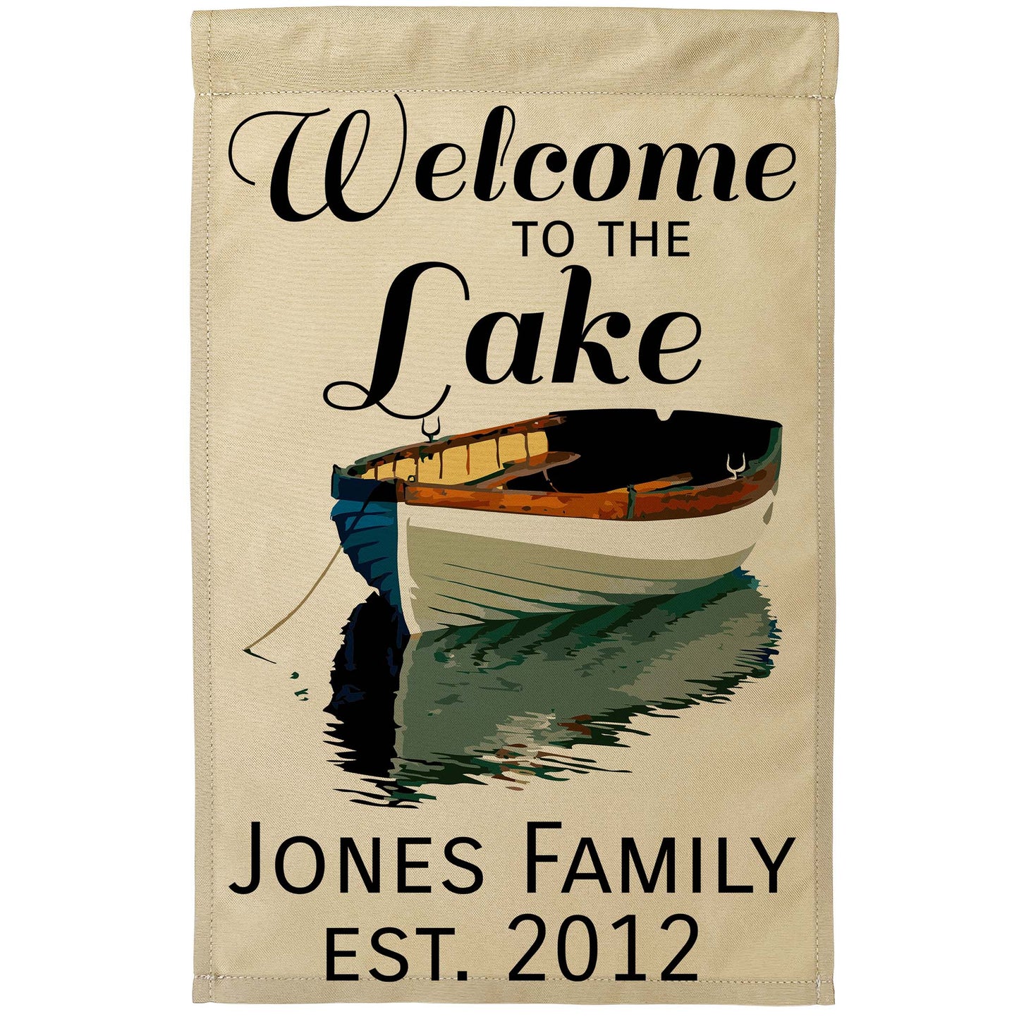 Welcome to The Lake Personalized Cabin or Lake House Flag