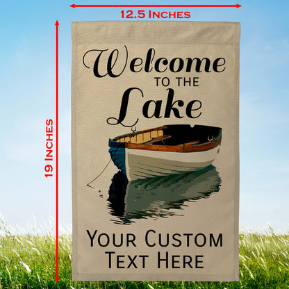 Welcome to The Lake Personalized Cabin or Lake House Flag