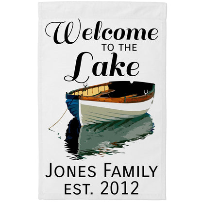 Welcome to The Lake Personalized Cabin or Lake House Flag