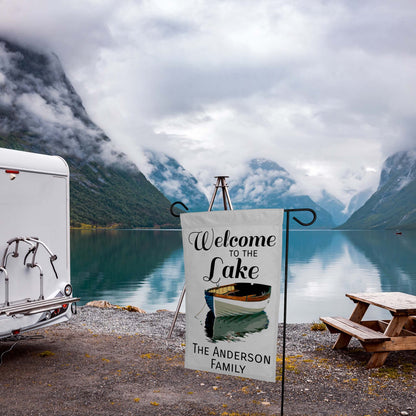 Welcome to The Lake Personalized Cabin or Lake House Flag