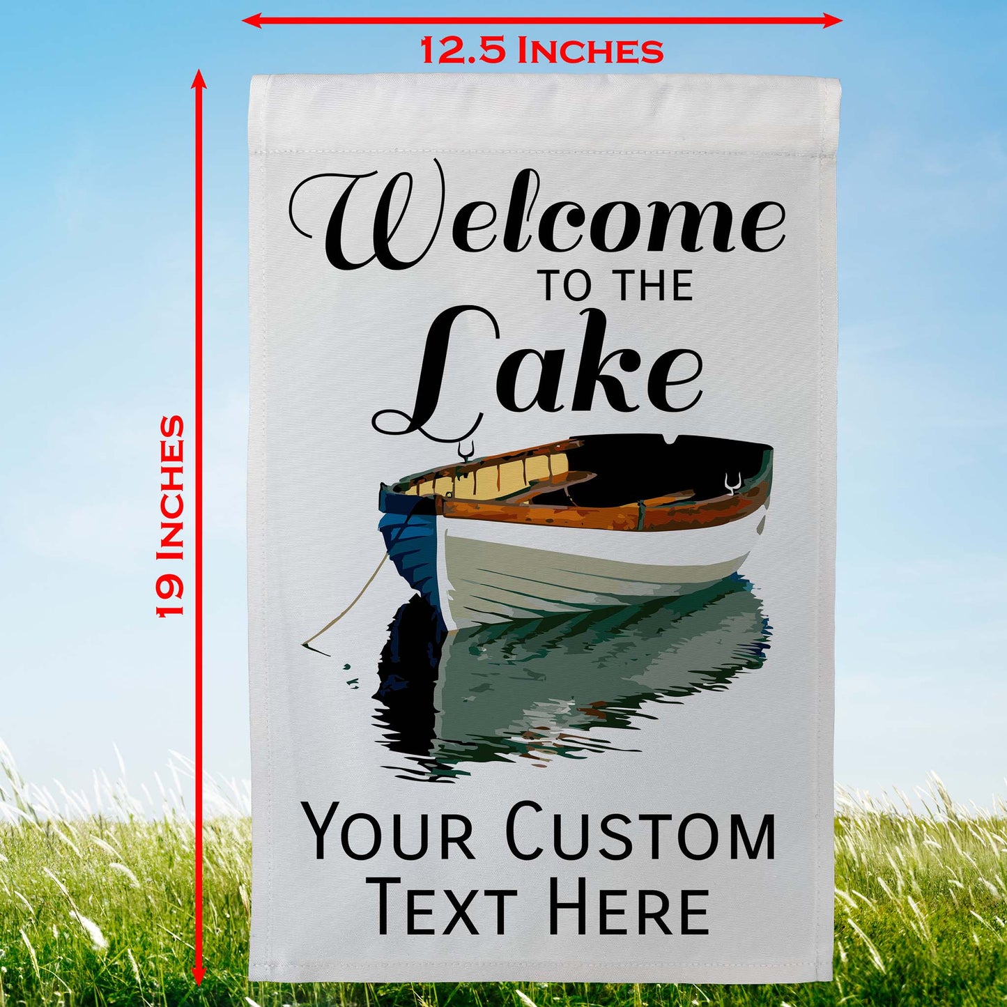 Welcome to The Lake Personalized Cabin or Lake House Flag