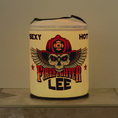 Firefighter Winged Skull LED Decoration