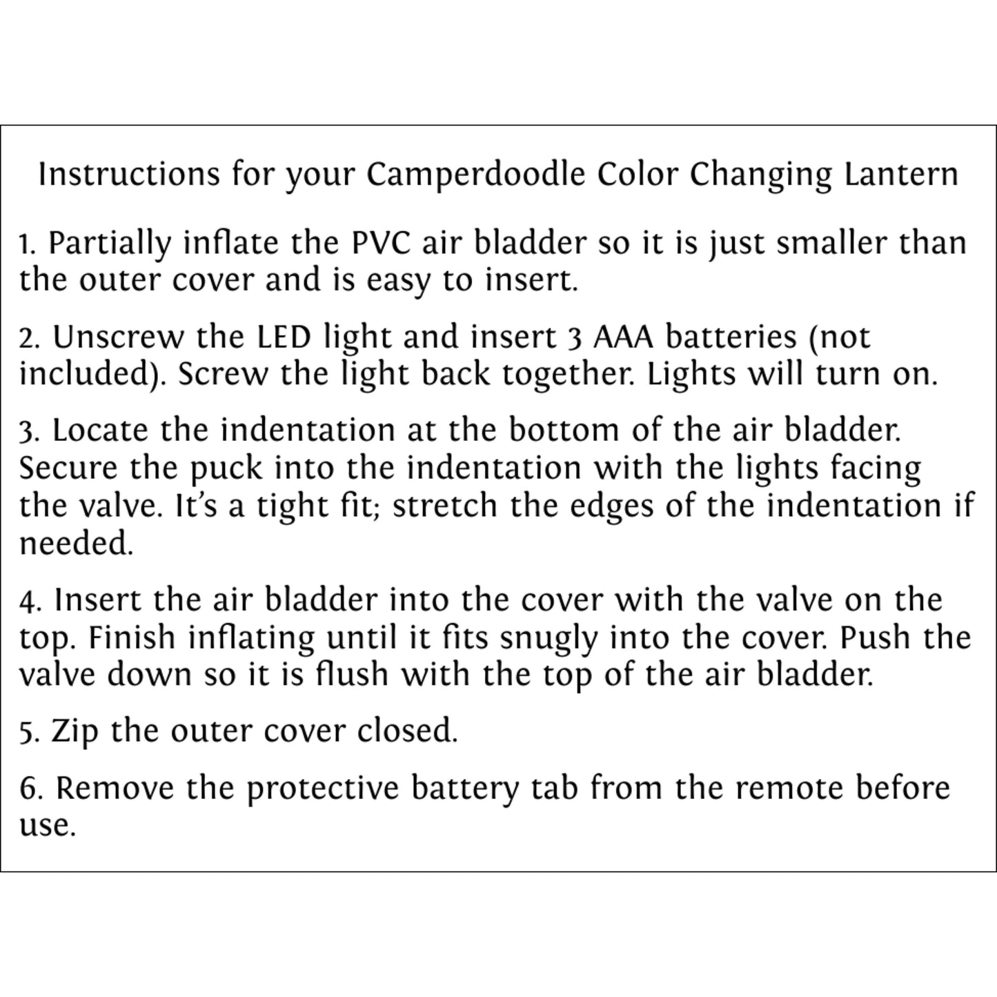 Home Away From Home Class B Motorhome LED Lantern