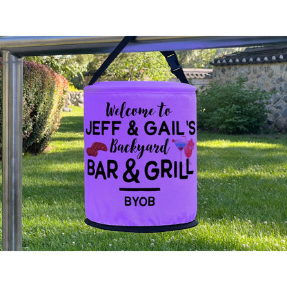 Welcome to the Backyard Bar and Grill LED Lantern