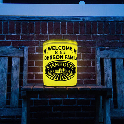 Welcome to the Family Farmhouse LED Lantern