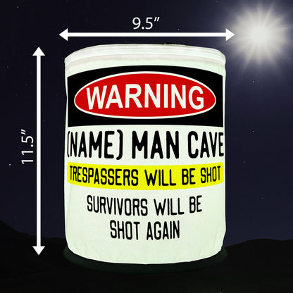 Warning Trespassers Will Be Shot - Man Cave LED Decoration