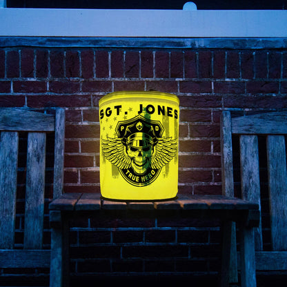 Winged Firefighter Skull Color Changing LED Lantern
